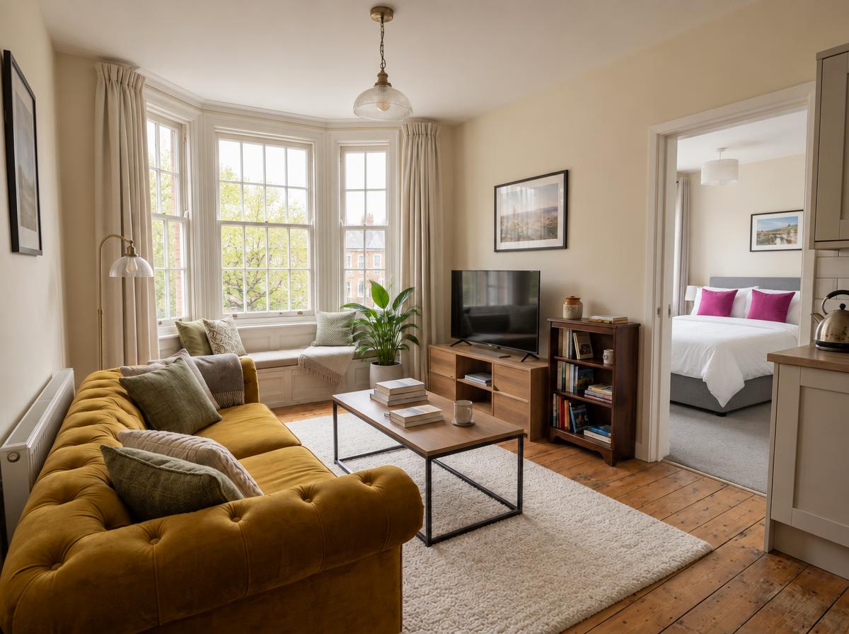 Illustrative British space for airbnb / short-let cleaning
